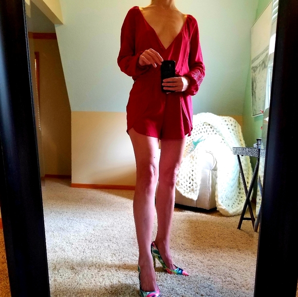Express Red Romper- Small - Picture 1 of 9